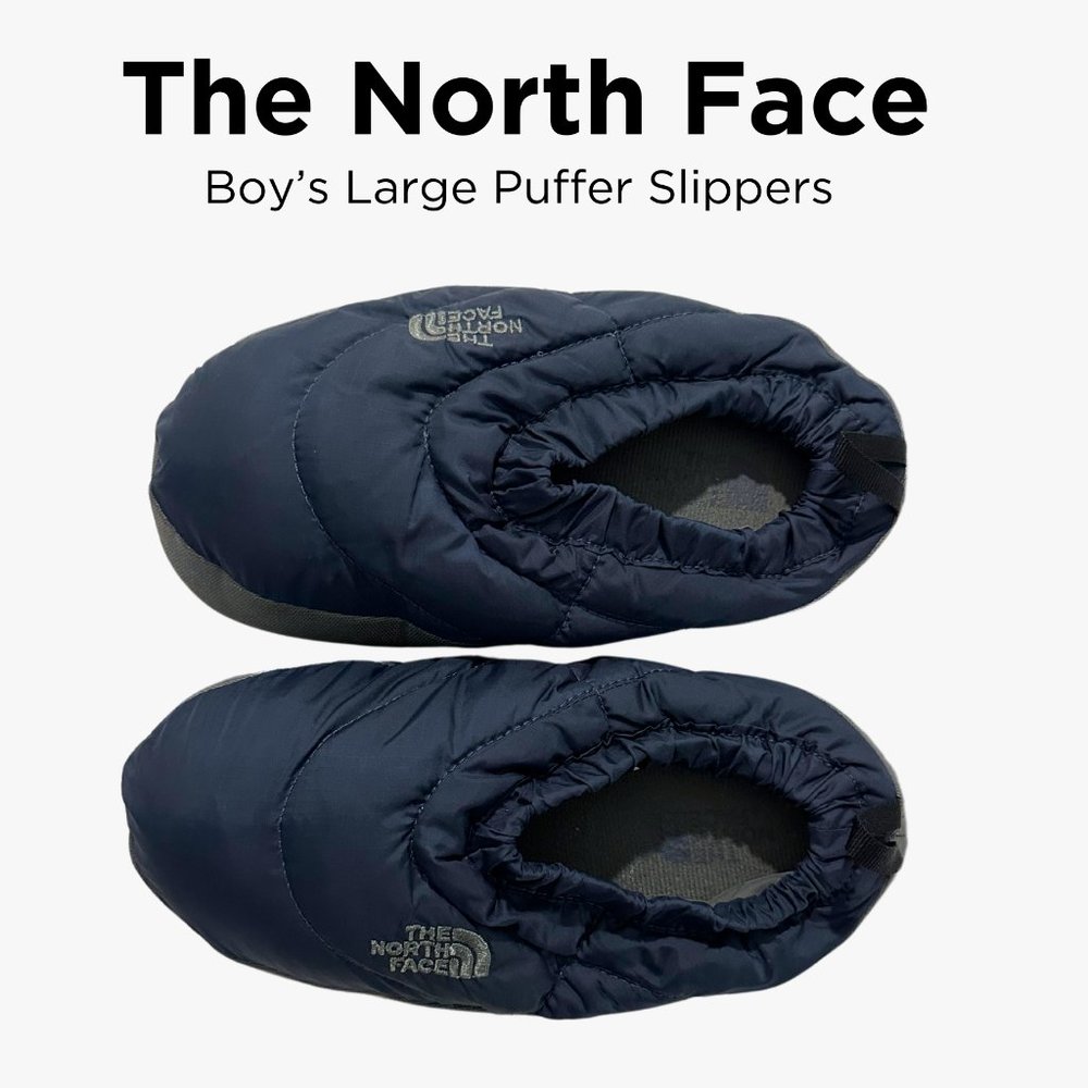 The North Face Kids Puffer Slippers | in Navy | Boy's Large